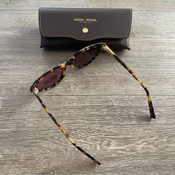 Angel Regal Cat Eye Brown Black Tortoise Sunglasses New - Picture 2 of 5